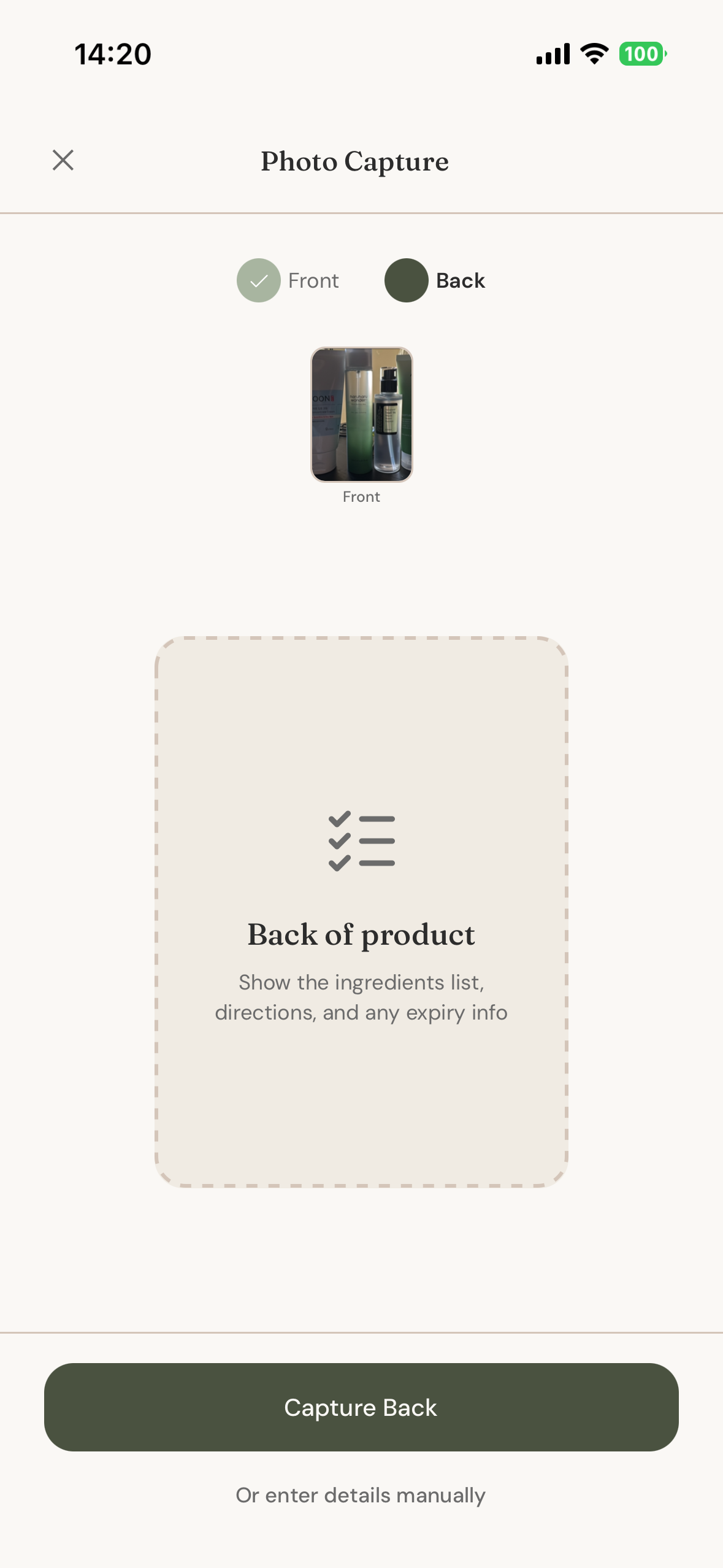 Photo capture for products